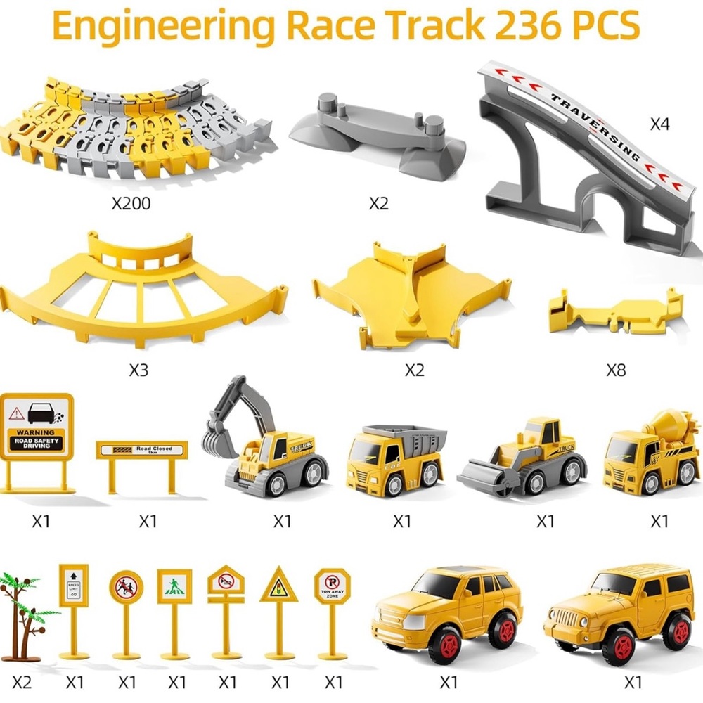 Construction Race Track 236 Pcs - Picture 8 of 8